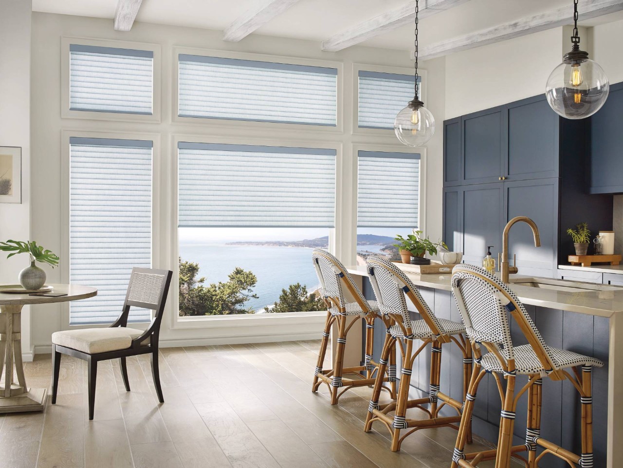 Sonnette® Roller Shades in a kitchen near Honolulu, HI